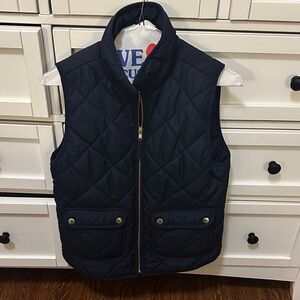 J.Crew Navy Quilted Vest